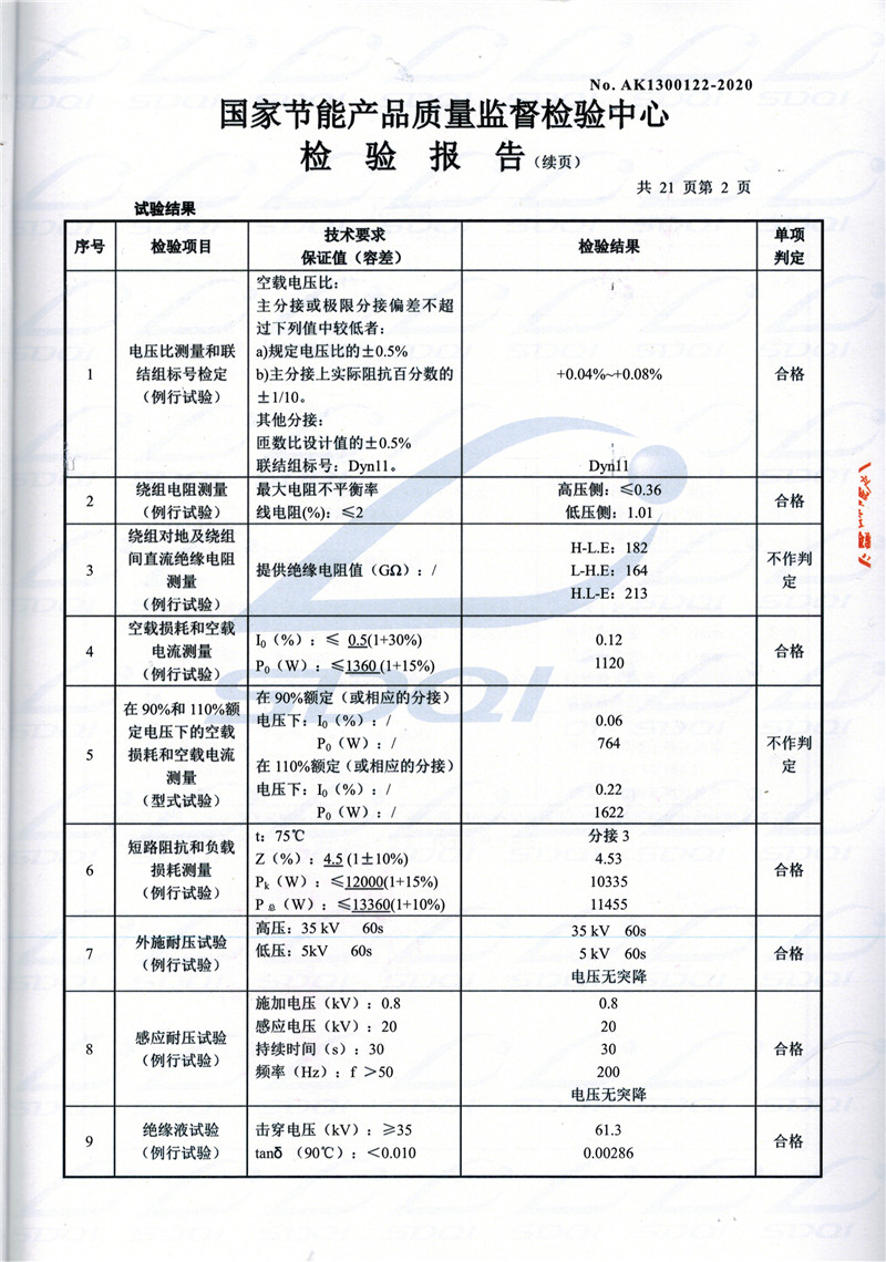 高低压试验报告-S11-1250四川四川四川油浸式变压器-2.jpg
